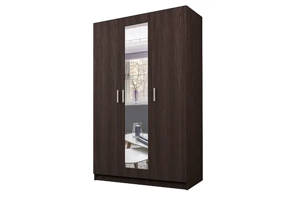 картинка Шкаф распашной  3-х дверный с одним зеркалом Экон-П3-19-12-з от магазина КУПИ КУПЕ